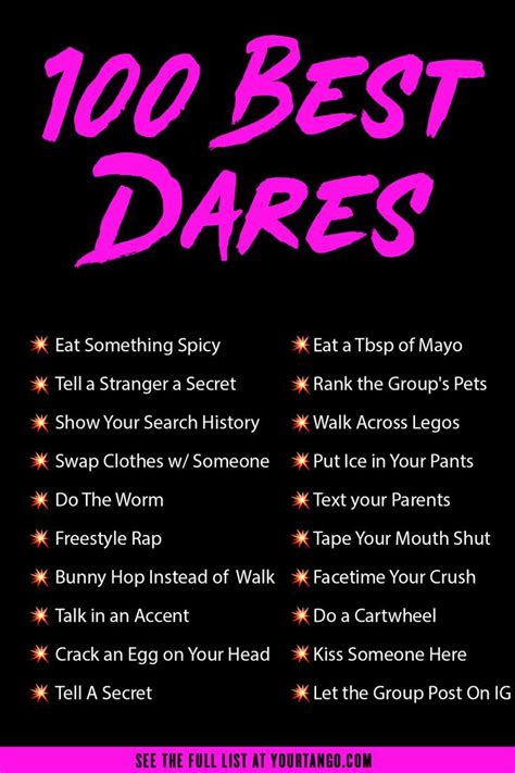 extreme dares for truth or dare|100 fun dares for friends.